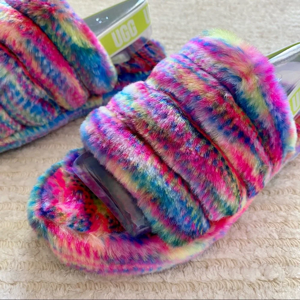 NWT Ugg Fluff Yeah Pixelate slippers